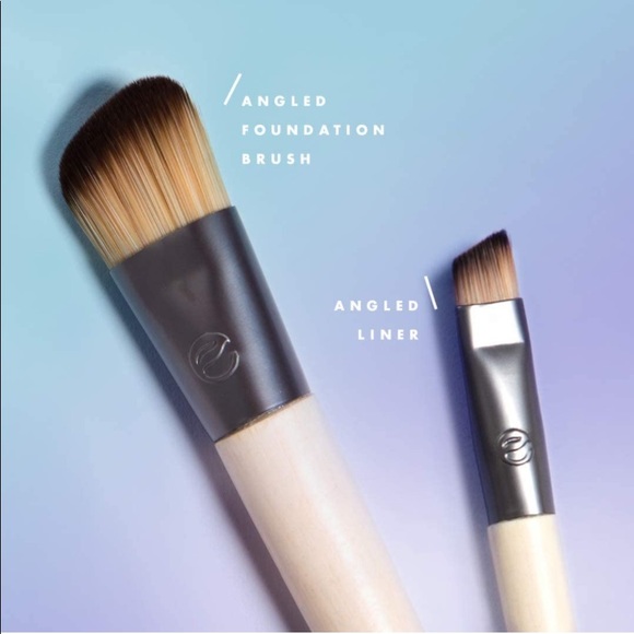 NEW EcoTools Makeup Brush Set Ecofriendly Brushes Tools Beauty Kit Green 5 pk - Picture 5 of 8